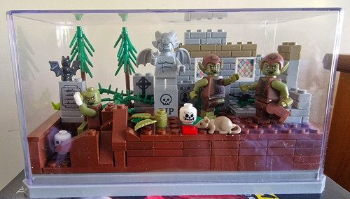 Lego custom graveyard - lego, diorama